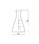 колба коническая КН-1-250-24/29 с делением