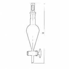 воронка делительная грушевидная  ВД-3-250 тефлоновый кран